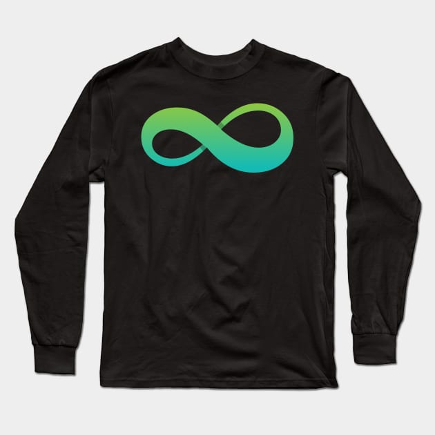 Infinity Green Long Sleeve T-Shirt by Spaksu